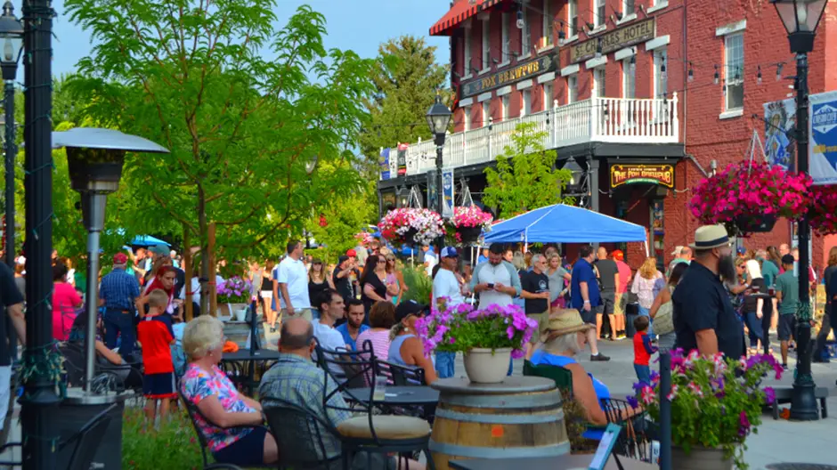 Locals & Visitors having a taste of downtown Nevada