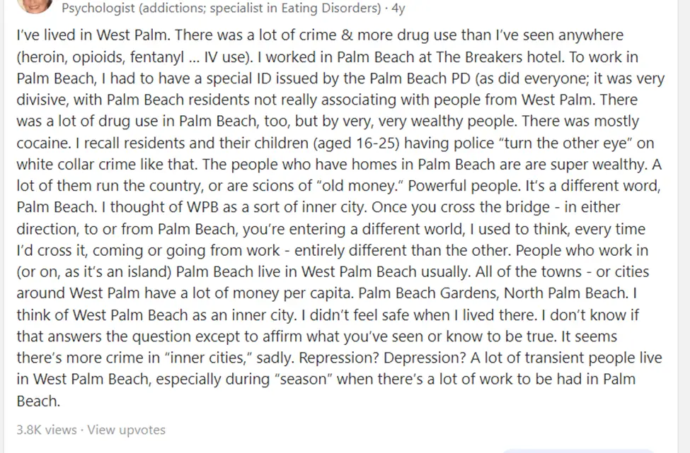 Drug & Crime at West Palm Beach
