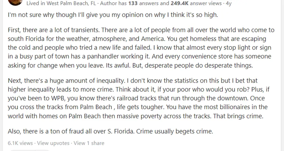 Tourism and Transient Population at West Palm Beach