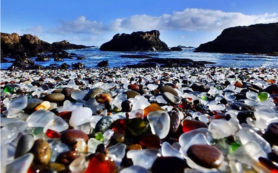 1. Glass Beach, Fort Bragg: A Kaleidoscope of Colors