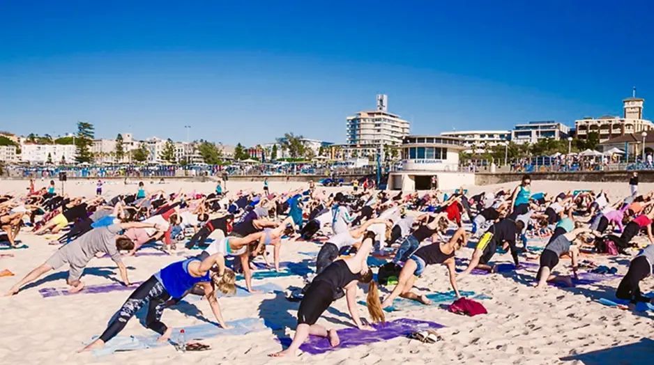 5. Yoga on the Beach